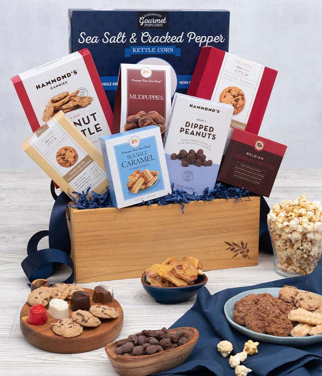 Sweet and Salty Chocolate Treats Basket