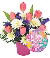 Happy Mother's Day Basket with Balloon