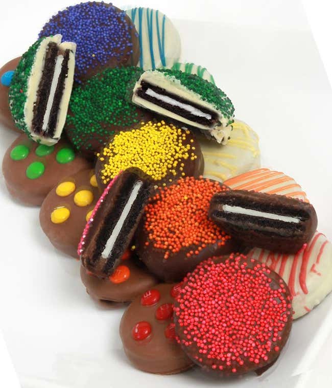 Rainbow Chocolate Covered OREO&reg; Cookies