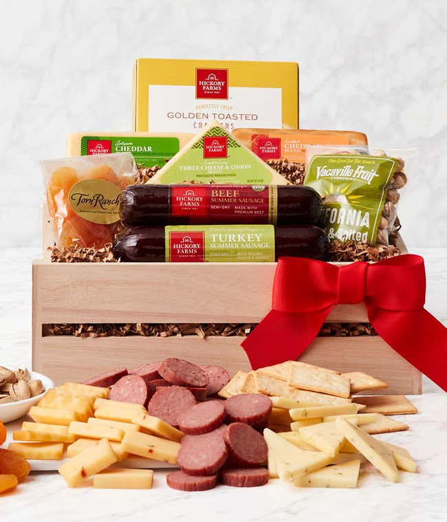 Meat &amp; Cheese Wooden Crate 